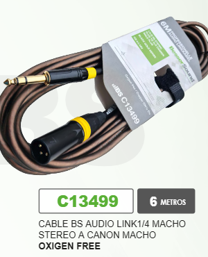 CABLE BESSER SOUND DE XLR A 1/4 LIBRE DE OXIGENO